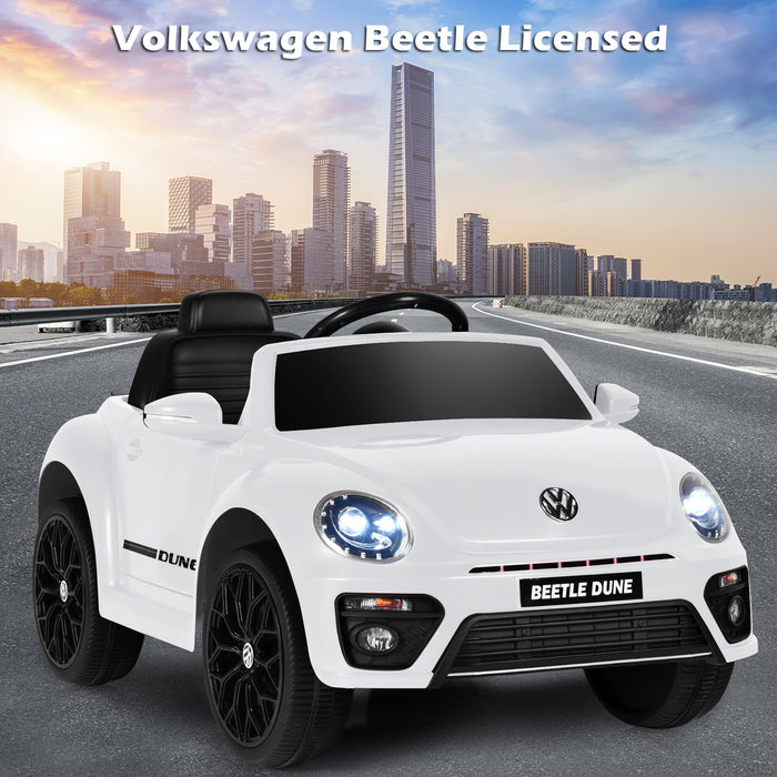 Volkswagen Beetle 12V Ride-On for Kids - Electric Car with Remote Control in Red - Perfect for Children's Outdoor Play