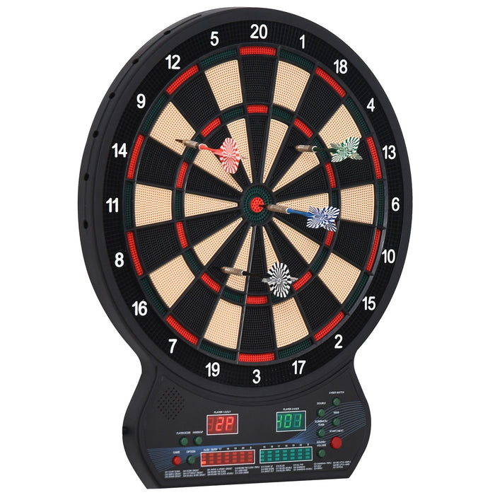 Electronic LED Dartboard with Scorekeeper - Accommodates Up to 8 Players with 27 Variations, Includes 12 Darts & 30 Tips - Ideal for Family Entertainment & Office Leisure Activities