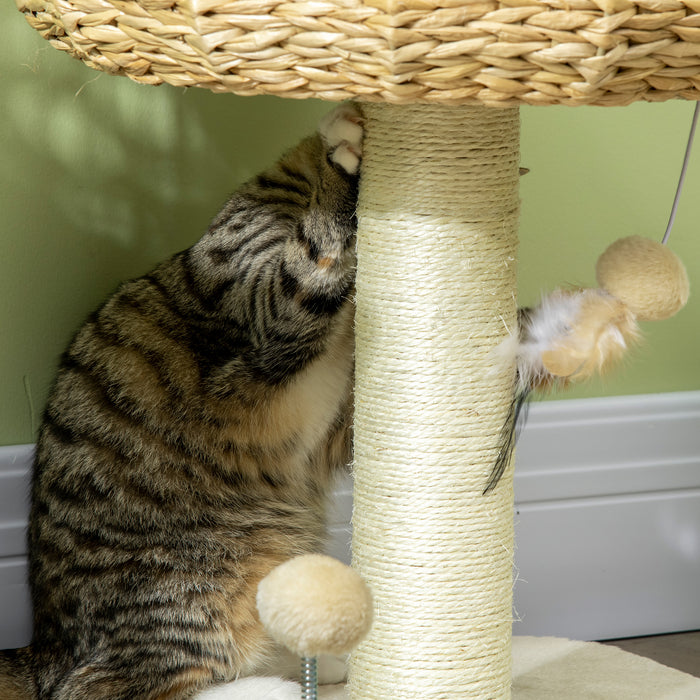 51cm Cat Tree Tower - Activity Center with Climbing, Scratching, and Lounging Features - Ideal for Playful Kittens and Cats