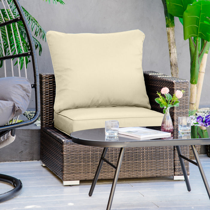 Outdoor Deep Seating Chair Cushions - Comfortable Patio Seat and Back Cushion Set - Ideal for Garden Furniture Refresh