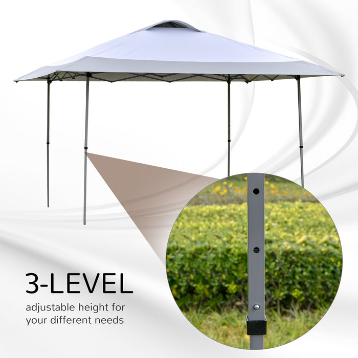 Pop-Up Canopy Gazebo - 4x4m with Roller Bag & Adjustable Steel Legs for Outdoor Events - Ideal for Parties & Gatherings, Weather-Resistant White Cover