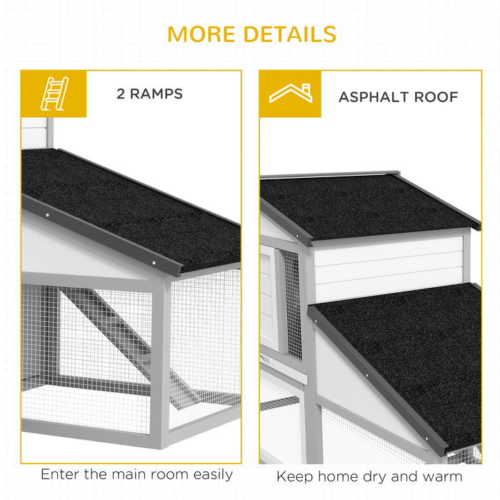 Outdoor Bunny House with Spacious Run - Large Rabbit Hutch, Easy-Clean Tray, Access Ramp - Ideal for Pet Rabbits and Small Animals