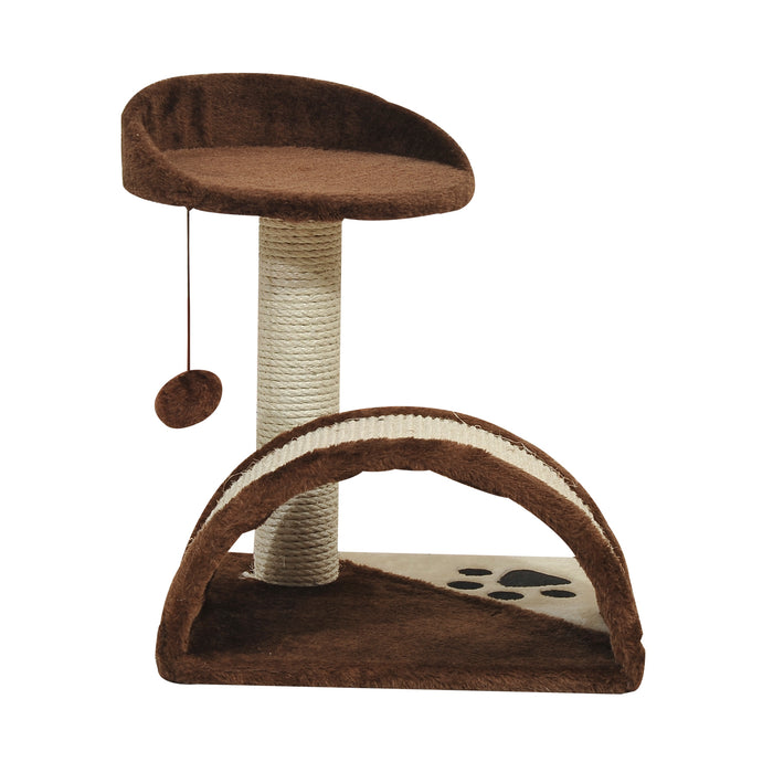 Cat Tree Scratcher - Indoor Cat Scratching Post with Climbing Activity Centre & Hanging Ball - Ideal for Kittens and Playful Felines