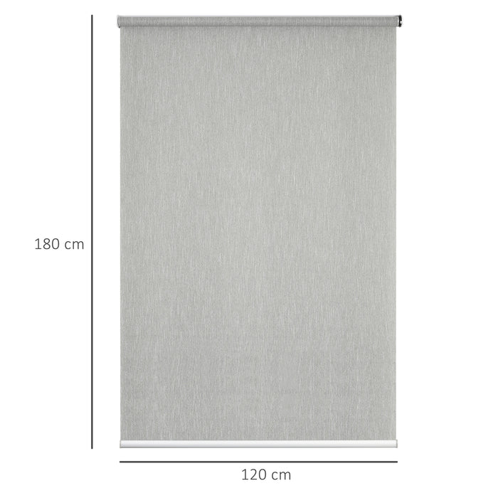 Smart Roller Blinds with WiFi - UV-Blocking and Privacy Electric Window Shades, Rechargeable - Easy Installation for Home and Office, Grey, 120cm x 180cm