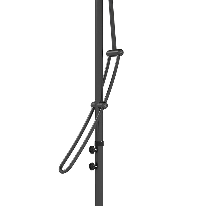 Cantilever 3m Solar LED Garden Umbrella - Waterproof with Cross Base, Dark Grey - Ideal for Outdoor Patio Shade and Ambiance