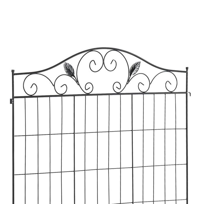 Decorative Garden Fence Set - 4 Metal Panels, 44in x 12ft, Wire Landscape Border Edging - Outdoor Styling for Lawn and Flower Beds