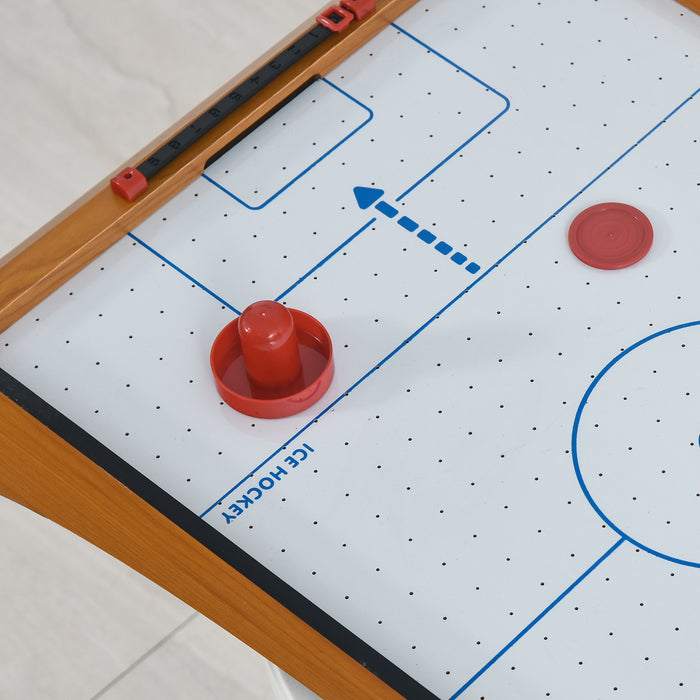 Mini Air Hockey Tabletop Game - Includes 2 Pucks, Pushers, Fan, Scoreboard Markings - Portable Entertainment for Family, Kids & Adults, Age 8+