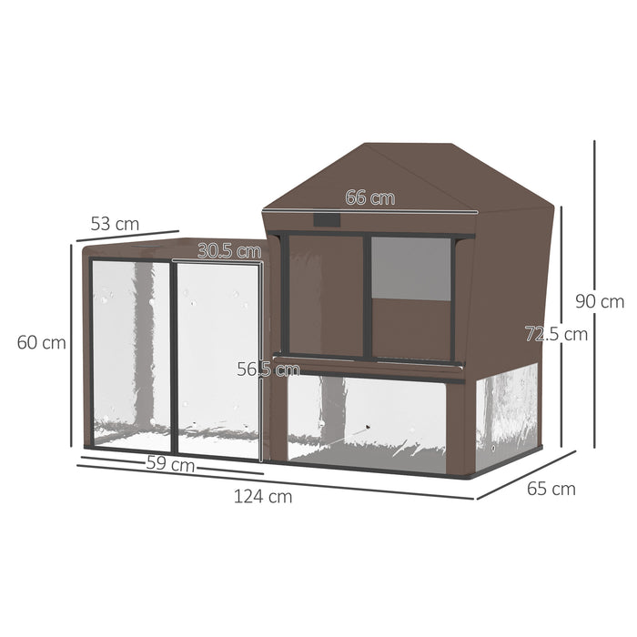 Water-Resistant Rabbit Hutch Cover - Durable Cage Protector for Small Pets, Breathable Design - Ideal for Guinea Pig and Bunny Security