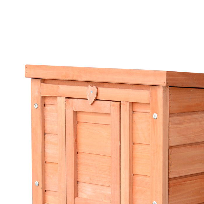 Bunny & Guinea Pig Wooden Hutch - Small Animal Safe Shelter and Hideaway, 51x42x43cm - Ideal for Rabbits, Guinea Pigs, and Ferrets