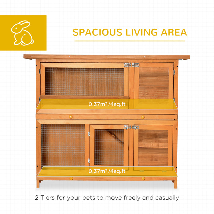 Large 100 cm Rabbit Cage in H-Sauce Yellow - Spacious Pet Habitat with Sturdy Design - Ideal for Small to Medium Rabbits and Small Pets