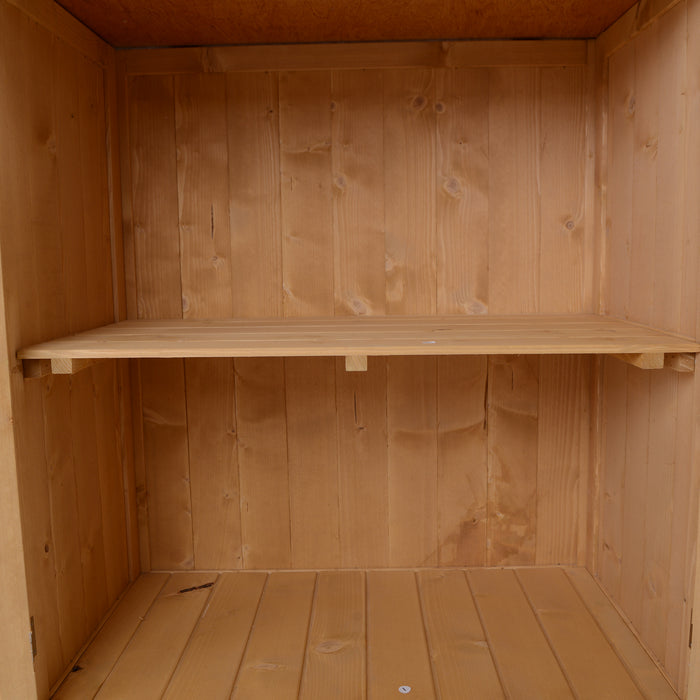 Cedarwood-Burlywood Outdoor Shed - Garden Storage Solution - Ideal for Organizing Tools, Equipment, and Accessories