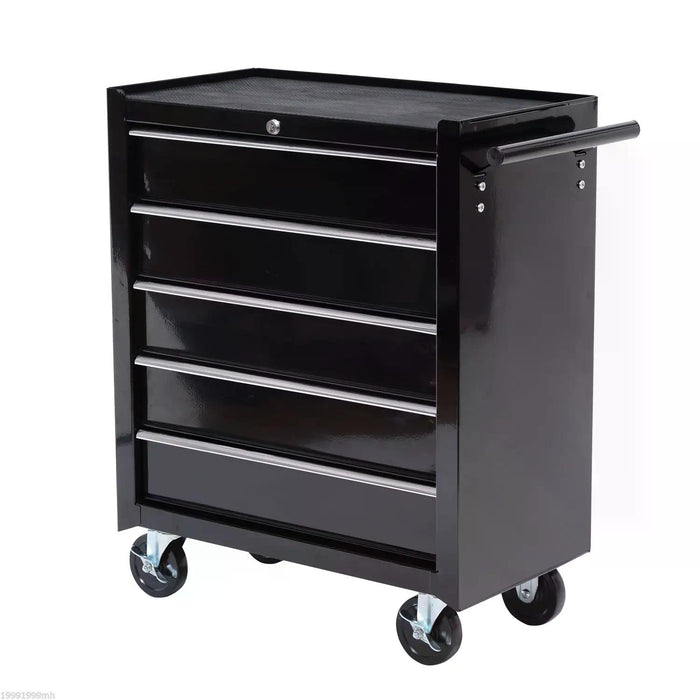 Cold Rolled Steel 5-Drawer Cabinet - Heavy-Duty Rolling Tool Storage - Organize Garage & Workshop Essentials