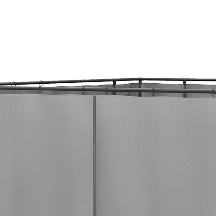 Universal 3x3m Gazebo Sidewall Set with 4 Panels - Includes Hooks and C-Rings, Perfect for Pergolas and Cabanas - Light Grey, Outdoor Privacy and Shelter Solution