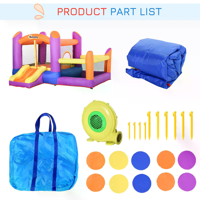 Inflatable Kids Bounce Castle with Slide and Pool - 3-in-1 Outdoor Trampoline, Water Play Area - Fun Activity Center for Children Ages 3-12