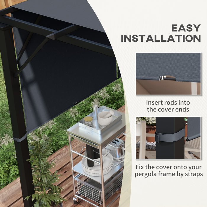 UV-Resistant Pergola Canopy 2-Pack - Easy Installation 3x3m Shade Cover in Dark Grey - Ideal for Outdoor Comfort & Sun Protection