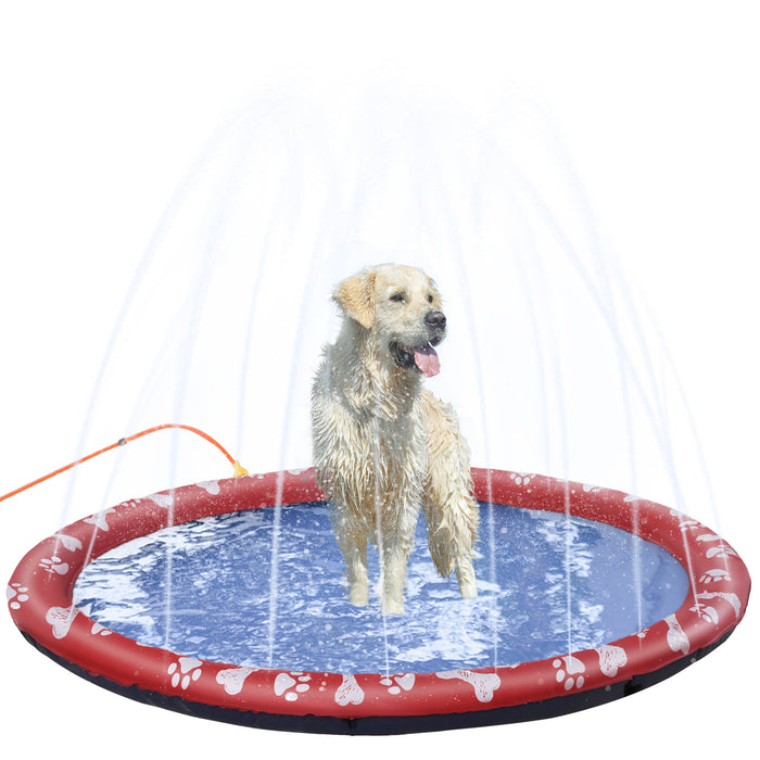 Splash Pad Sprinkler for Dogs - Pet Bath & Water Play Mat - Outdoor Cooling Fun for Furry Friends