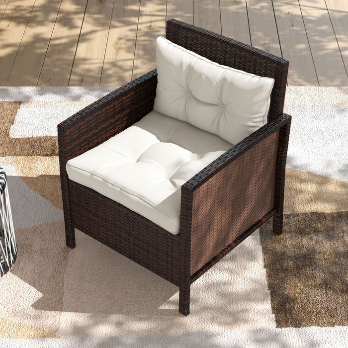 Patio Comfort 4-Piece Set - White Seat Cushions and Back Pillows for Chairs - Ideal for Indoor and Outdoor Comfort