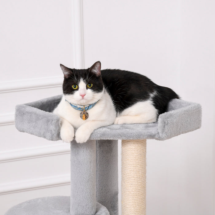 Cat Tree Kitten Tower - Multi-Level Activity Centre with Scratching Post, Condo, Hanging Ropes & Plush Perches - Perfect for Playful Cats and Kittens