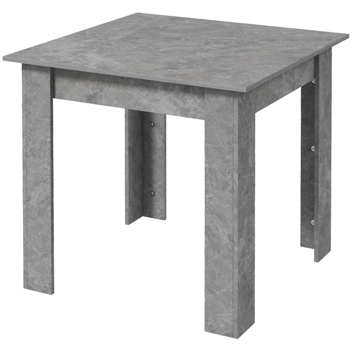 Modern Square Dining Table with Faux Cement Finish - Stylish Space-Saving Furniture for Dining Rooms - Ideal for Small Spaces and Cozy Dinners