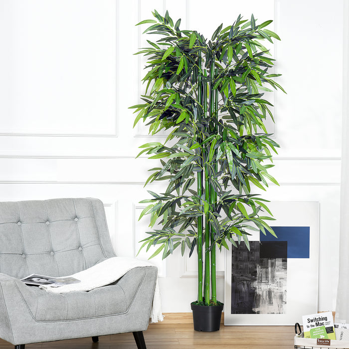 Artificial 6ft Bamboo Tree in a Pot - Lush Green Faux Plant for Decor - Ideal for Home and Office Aesthetics