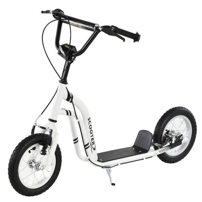 Youth Scooter with Dual Caliper Brakes - 12-Inch Inflatable Wheel Outdoor Ride-On Toy - Perfect for Kids Aged 5 and Up