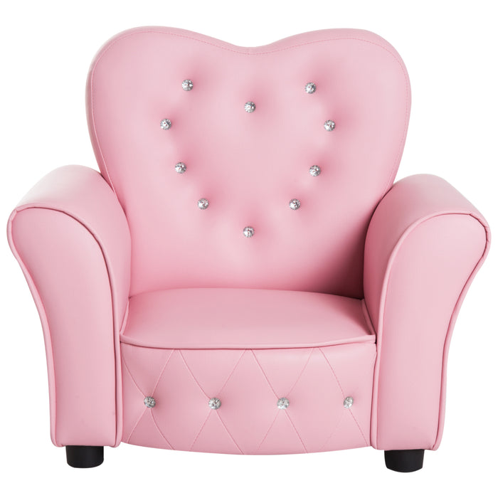 Toddler Chair Sofa for Kids - Children's Princess Pink Armchair with Comfortable Seating - Ideal for Playroom Relaxation and Play