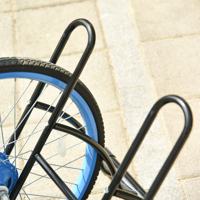 Indoor Steel Bike Rack - Double-Sided, Space-Saving Design in Black - Ideal for Urban Cyclists and Apartment Living