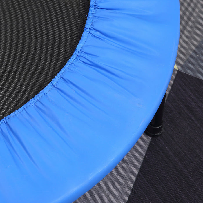 Foldable Mini Trampoline Φ96cm - Home Gym Rebounding Fitness Equipment with Safety Pad - Ideal for Yoga, Exercise, Indoor & Outdoor Jump Workouts, Blue/Black