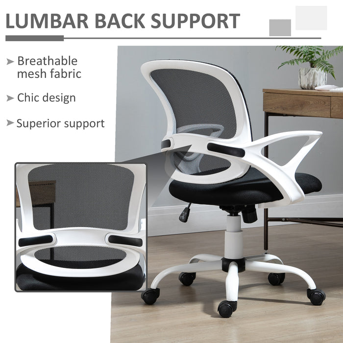 Mesh Ergonomic Office Swivel Chair - Lumbar Support, Adjustable Height & Armrests, Breathable Design - Ideal for Extended Desk Work & Comfort