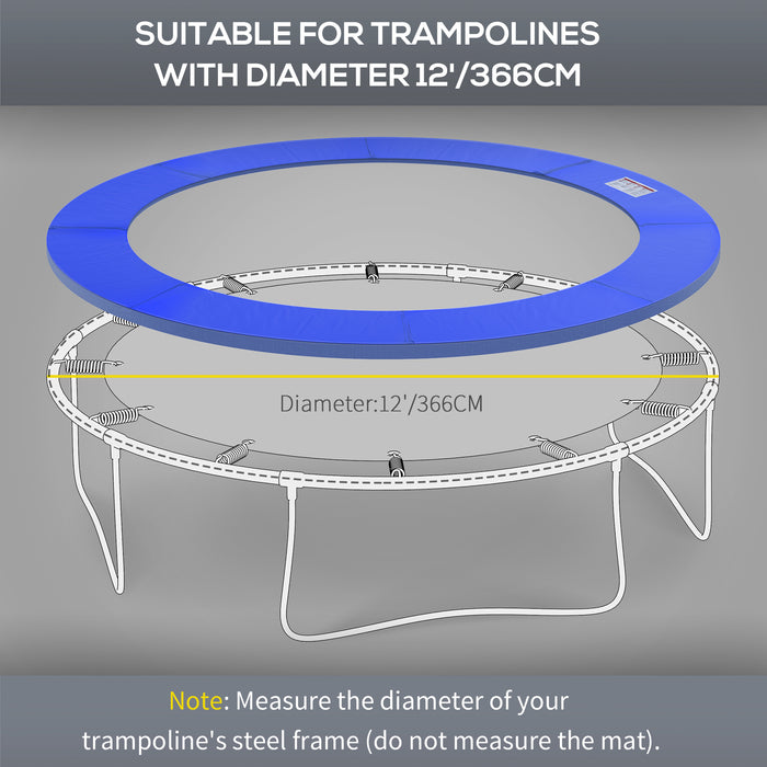 12ft Trampoline Surround - Durable Safety Foam Padding - Enhanced Protection for Jumpers