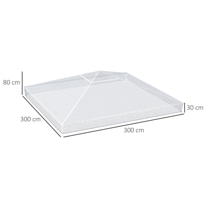 3x3m Gazebo Canopy Cover - Waterproof and Protective Outdoor Shelter Accessory - Ideal for Garden Tents and Canopies