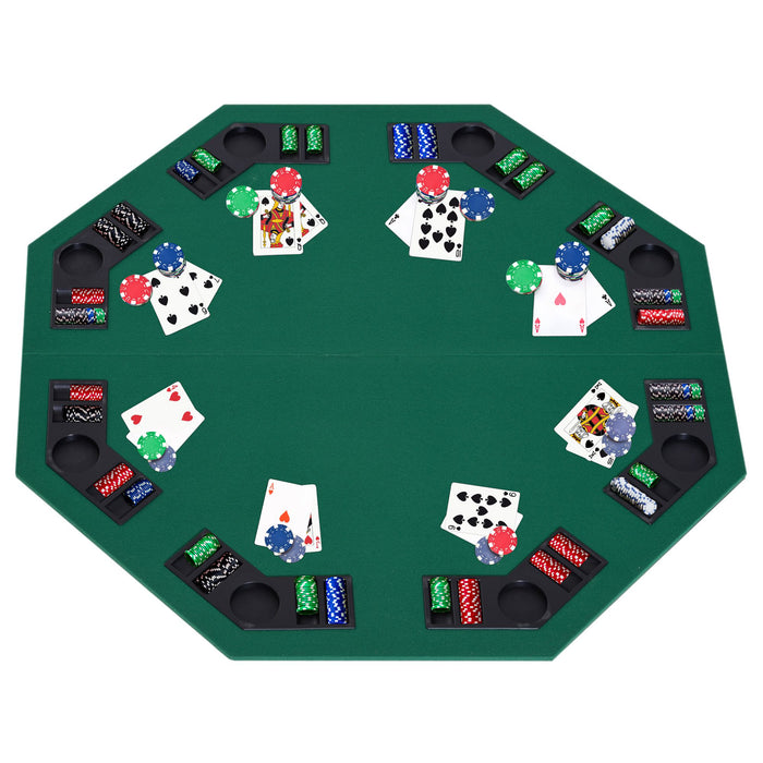 Foldable 48" Poker Table with Carrying Bag - Portable Casino-Style Gaming - Ideal for Home Poker Nights and Tournaments