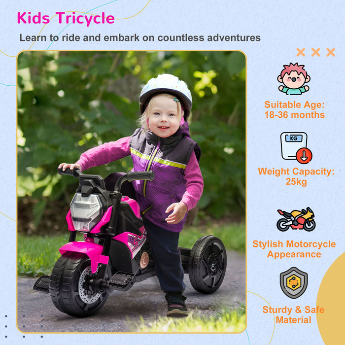 3-in-1 Toddler Trike - Convertible Sliding Car & Balance Bike with Headlight & Music Features, Pink - Ideal for Kids' Motor Skills Development and Fun