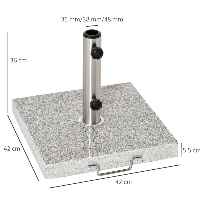 28kg Marble Garden Umbrella Base - Sturdy Sunshade Holder for Outdoor Patio - Durable Parasol Stand for Secure Shade Setup