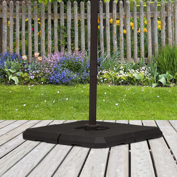 HD Polyethylene Parasol Stand - Weather-Resistant, Fillable Base for Stabilizing Umbrellas, Sand or Water Compatible - Perfect for Garden, Patio, or Beach Use