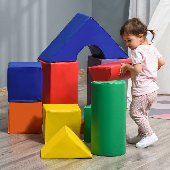 Kids Climb & Crawl Gym - 11-Piece Soft Foam Play Blocks for Building and Stacking - Non-Toxic, Educational Activity Set for Toddlers