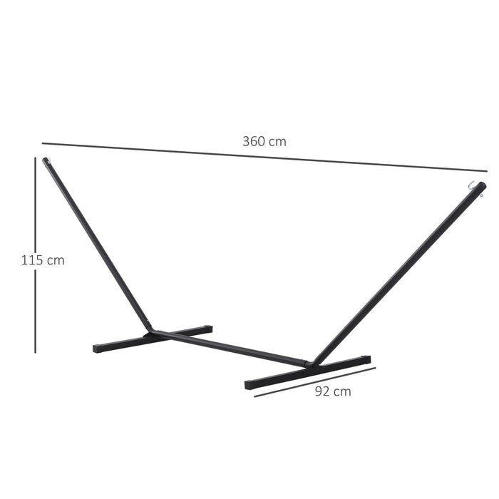 Extra-Long 3.6m Metal Hammock Stand - Universal Fit for Garden, Camping & Outdoor Patios - Durable Frame, Hammock Replacement Stand for Leisure and Relaxation