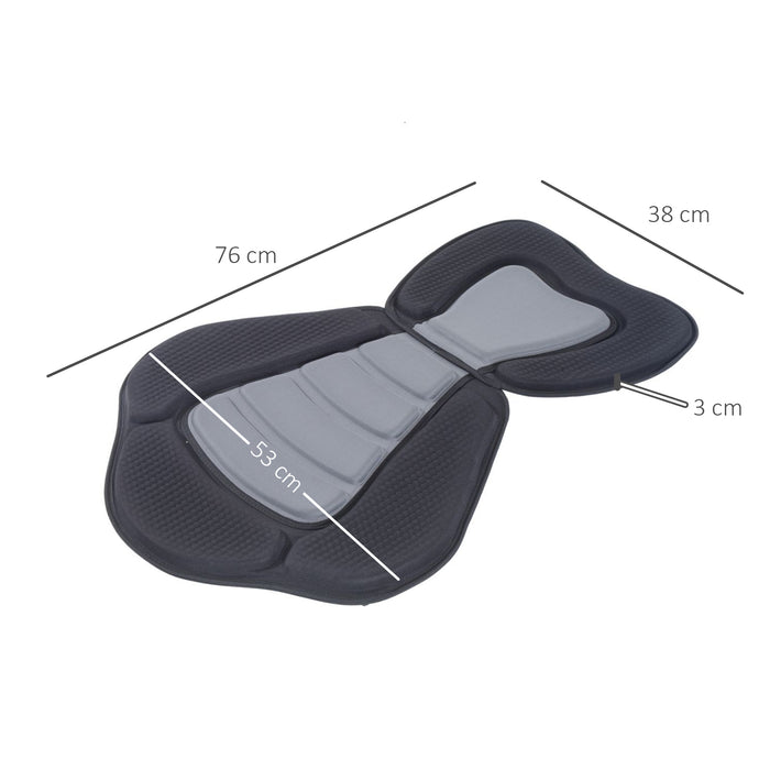 Detachable High Back Canoe/Kayak Seat - Black Comfortable Padded Chair for Paddling - Ideal for Long Kayaking Trips