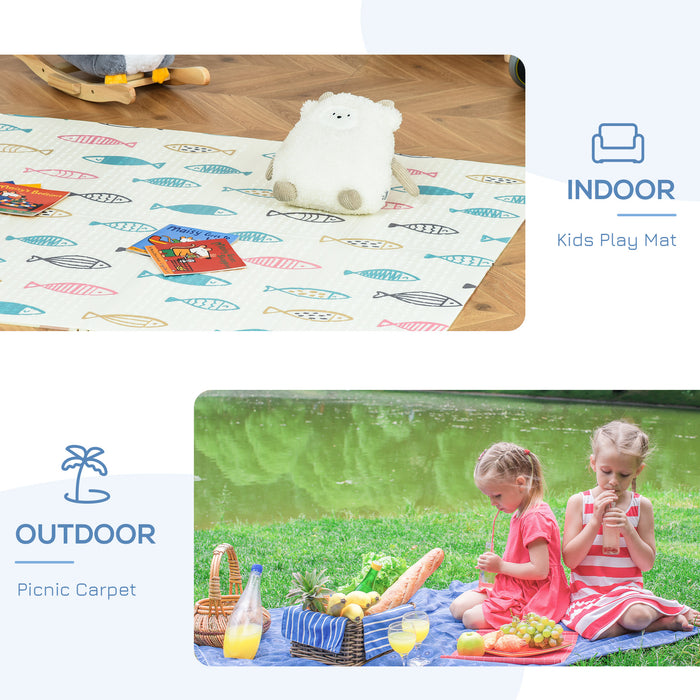 Foldable Children's Playmat - Reversible XPE Foam Mat for Crawling, Education, Exercise - Ideal for Toddlers, Indoor Outdoor Picnics & Workouts