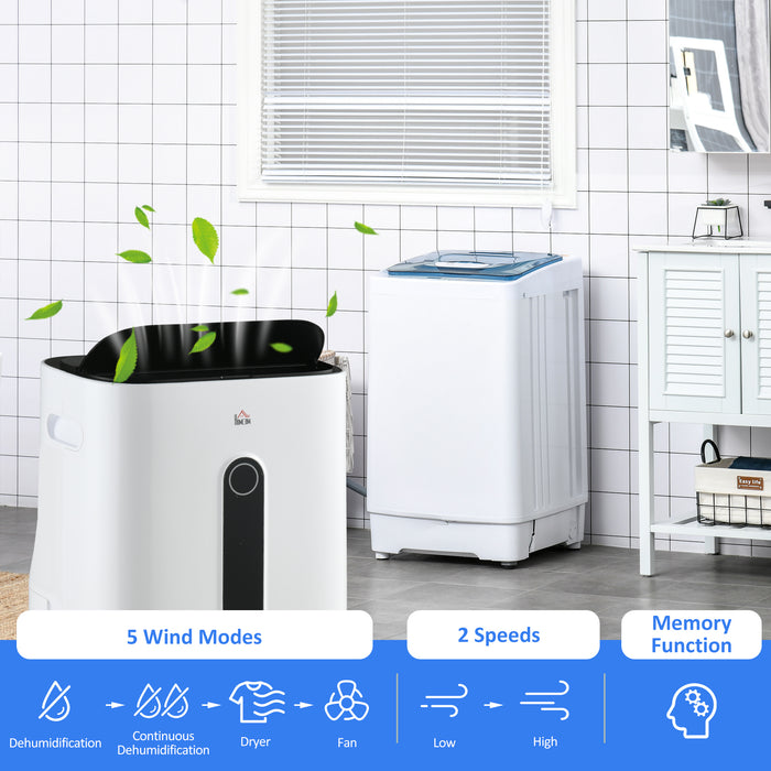 6500mL Capacity Dehumidifier with Air Purifier - 24-Hour Timer, 4 Operating Modes, 22L Daily Extraction - Ideal for Home, Laundry Rooms, and Basements