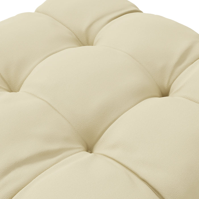 4-Piece Patio Chair Cushion Set - Beige Seat Pillows with Ties for Comfortable Seating - Ideal for Indoor & Outdoor Furniture