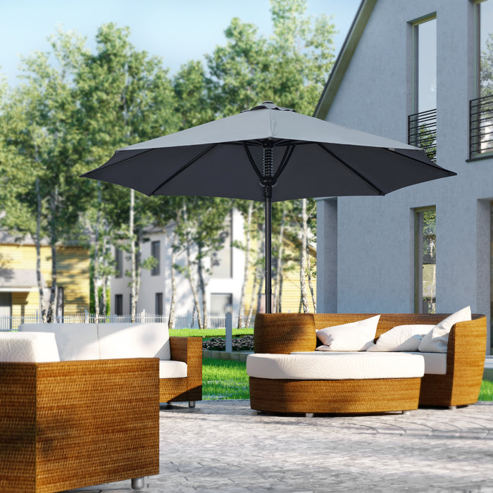 Outdoor Garden Parasol - Market Table Sun Shade with 8 Sturdy Ribs - Perfect for Patio Comfort and Protection