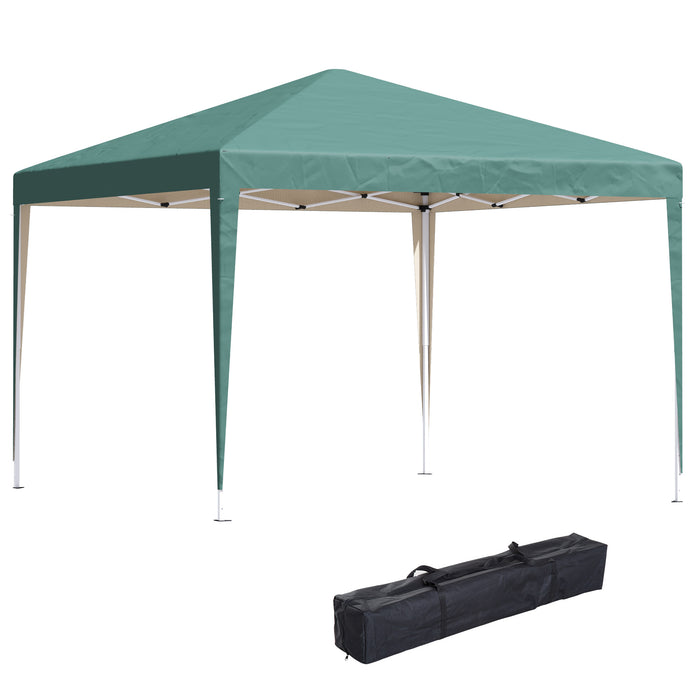 Heavy Duty 3x3m Garden Marquee - Folding Party Tent for Weddings and Events - Durable Green Canopy for Outdoor Celebrations