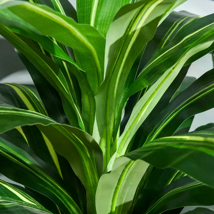 Artificial Dracaena Tree 110cm/3.6FT Faux - 40 Lush Leaves in a Nursery Pot, Ideal for Home & Office - Enhance Your Indoor/Outdoor Space with Tropical Elegance