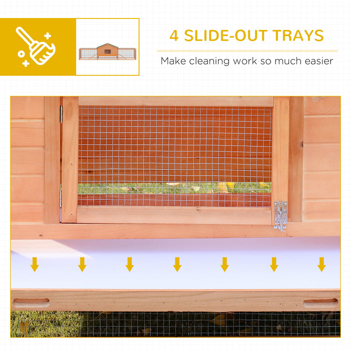 Outdoor Wooden Rabbit Hutch with Run - Large Guinea Pig Habitat House, Bunny and Ferret Cage, Spacious 309x79x86cm - Ideal for Pet Safety and Comfort