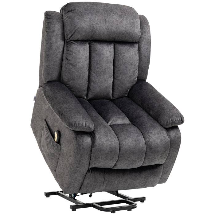 ComfortMax 5000 - Elder-Friendly Microfiber Riser and Recliner Chair with Remote - Includes Footrest and Padded Seat for Ultimate Relaxation