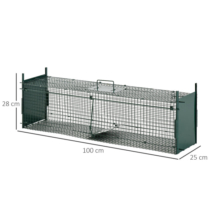 Humane Small Animal Live Trap - Dual-Door, Capture & Release for Rats, Mice, Minks, Rabbits, Raccoons, Gophers, Squirrels - Ideal for Home, Farm & Garden Pest Control