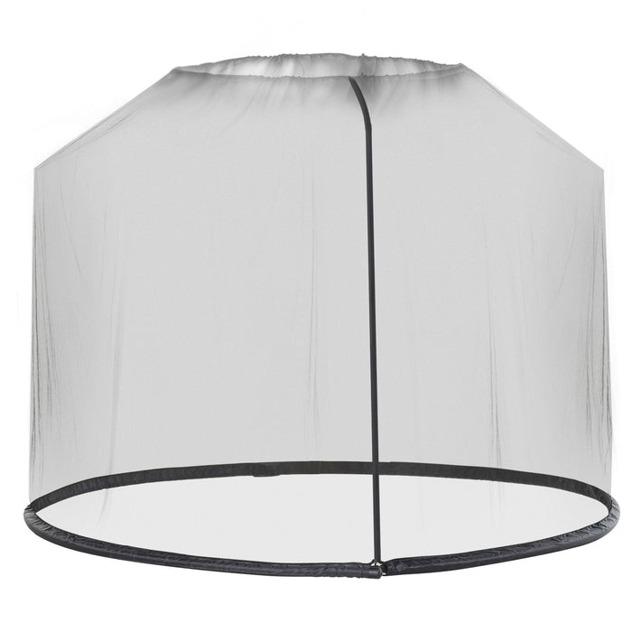 Outdoor Patio Umbrella Screen Cover - 2.3m Mosquito & Insect Net with Zipped Door - Ideal for Bug-Free Al Fresco Dining