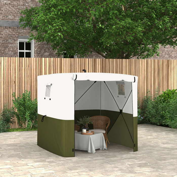 Pop-Up Gazebo 2x2m with Accessories - Easy Setup Outdoor Canopy, Green - Ideal for Garden Parties & Events