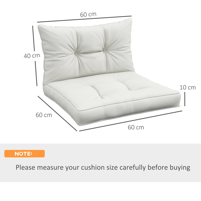 Patio Comfort 4-Piece Set - White Seat Cushions and Back Pillows for Chairs - Ideal for Indoor and Outdoor Comfort